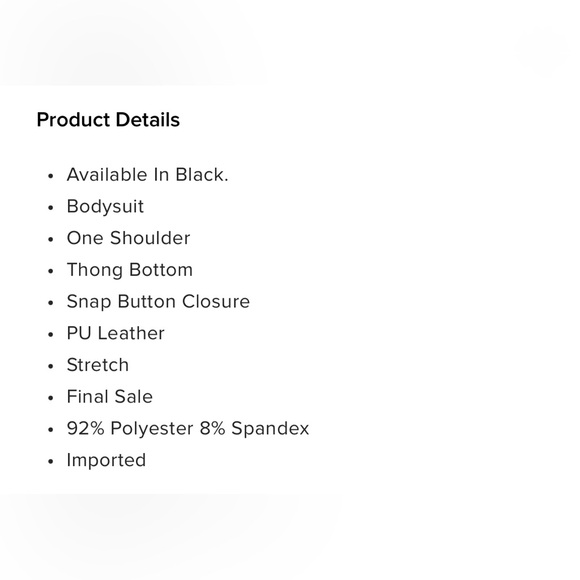 PU bodysuit - Picture 3 of 4